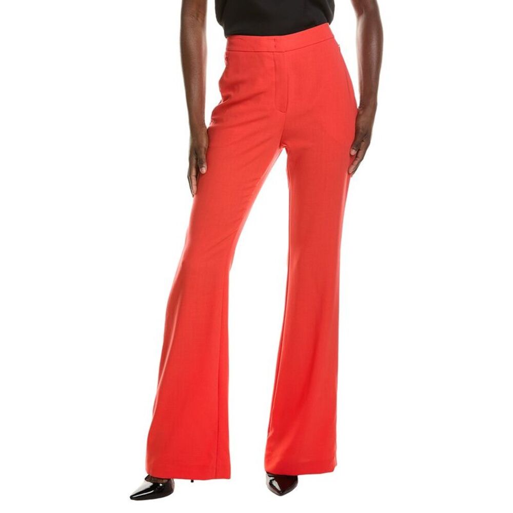 Akris Womens Farida Wool-Blend Pant, Pink